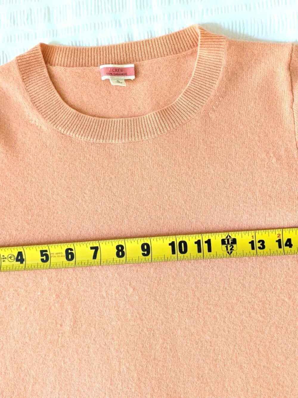 J.Crew 100% Cashmere Sweater Women’s Small Peach Crewneck Long Sleeve Soft